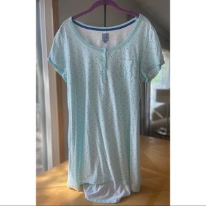 Jane & Bleeker Nightshirt Pajama Gown : Blue XL